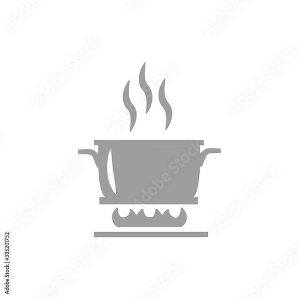 Fototapeta Cooking on fire symbol vector