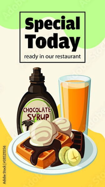 Fototapeta breakfast special today three