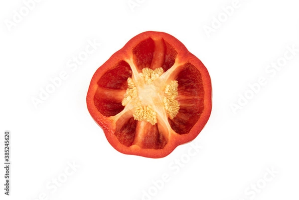 Obraz red bell 
Bulgarian pepper isolated on white background