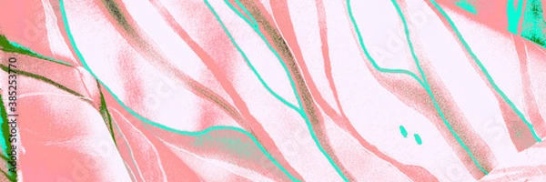 Fototapeta Sea Elegant Texture. Bright Silky Texture. White Minimal Image. Green Dynamic Panorama. Azure Dyeing Background. Pink Silk Artwork. Fluid Decor. Abstract Texture.