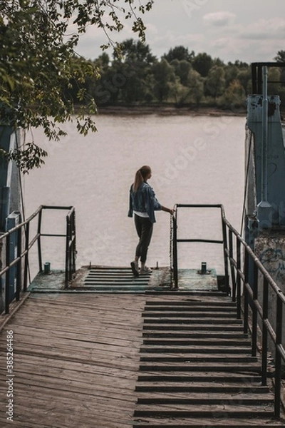 Obraz person on the pier