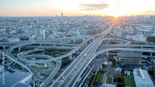 Obraz traffic at night