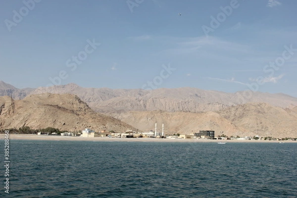 Obraz view of the sea from the sea Oman