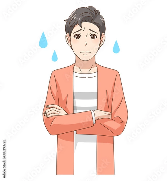 Obraz 心配する男性