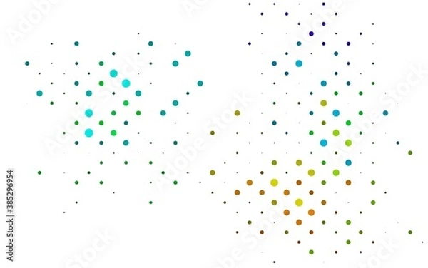 Obraz Light Multicolor, Rainbow vector background with bubbles.