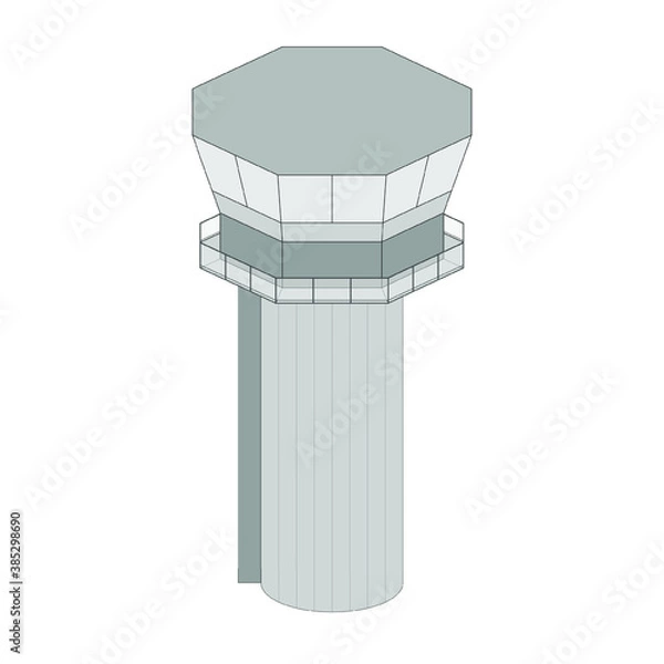 Fototapeta Air traffic control is the airport aircraft traffic control center making the service smooth.