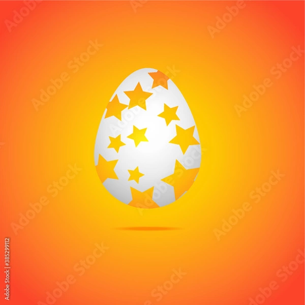 Fototapeta easter egg with flowers