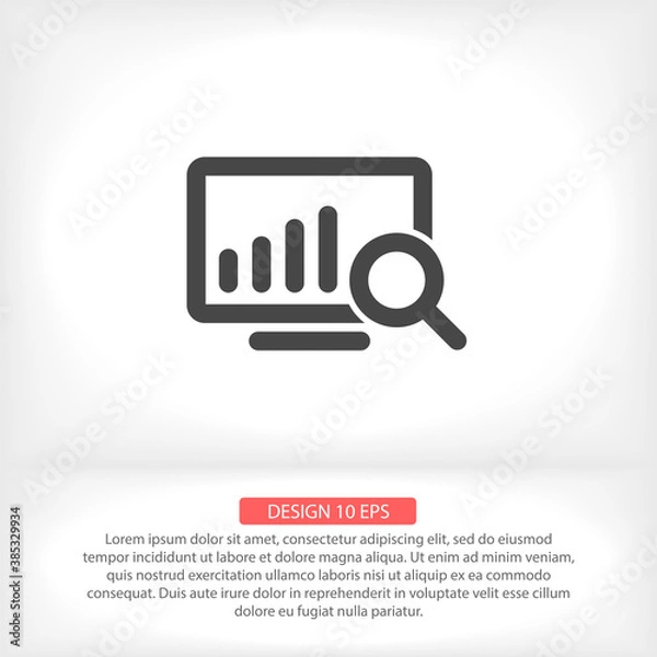 Fototapeta Chart vector icon , lorem ipsum Flat design