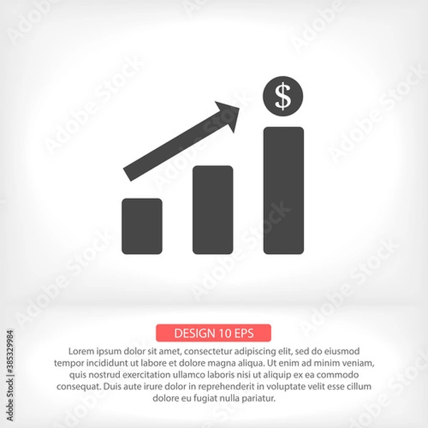 Fototapeta Chart vector icon , lorem ipsum Flat design