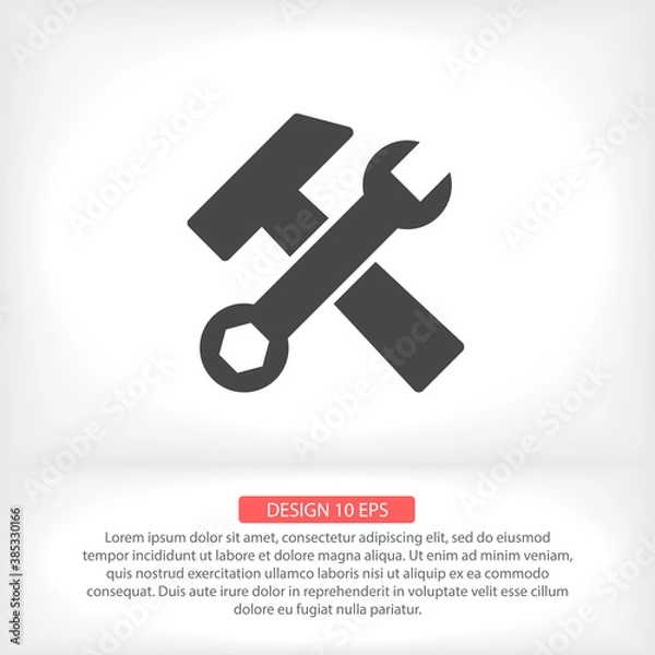 Fototapeta Tool  vector icon , lorem ipsum Flat design