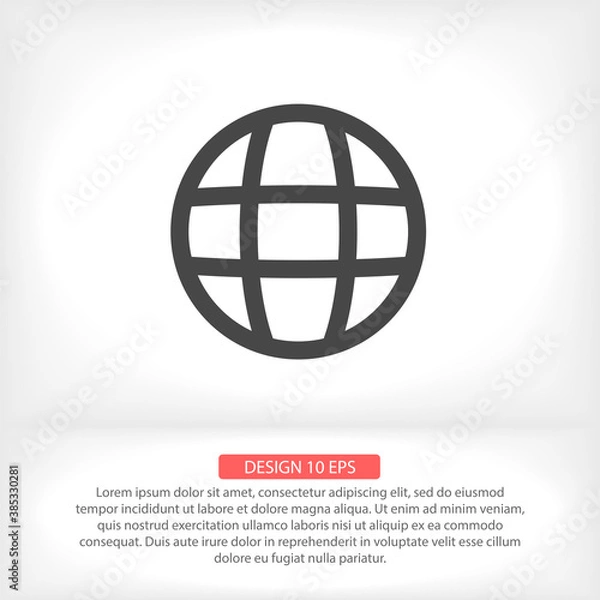 Fototapeta Planet  vector icon , lorem ipsum Flat design
