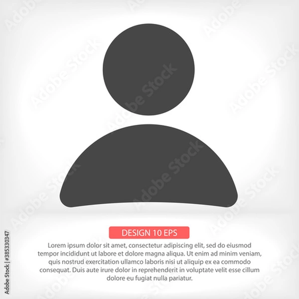 Fototapeta Human  vector icon , lorem ipsum Flat design