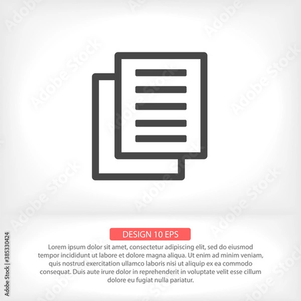 Fototapeta Files  vector icon , lorem ipsum Flat design
