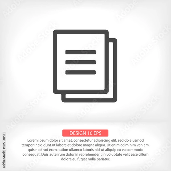 Fototapeta Files  vector icon , lorem ipsum Flat design