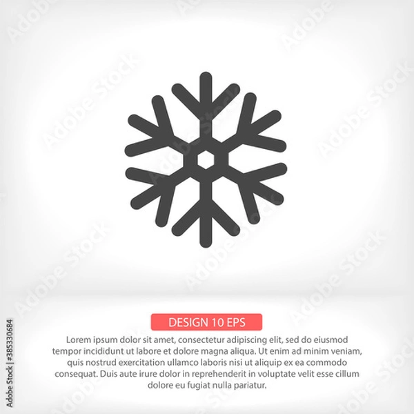 Fototapeta Snow vector icon , lorem ipsum Flat design