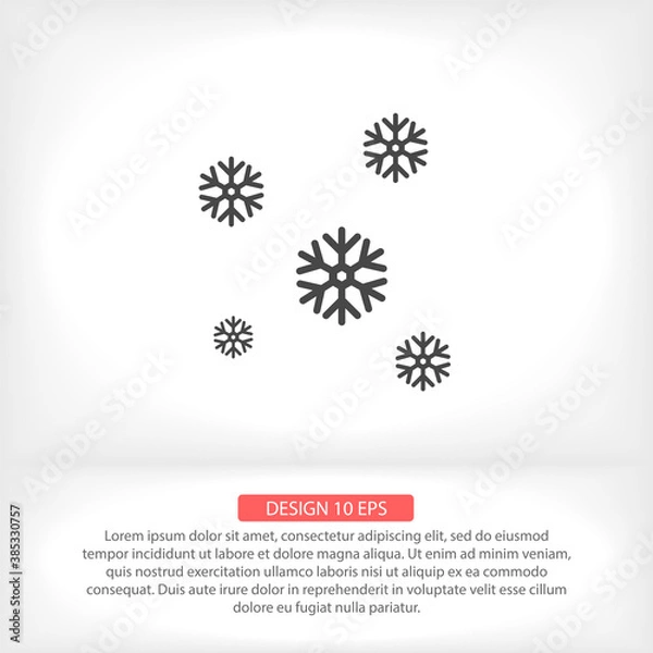 Fototapeta Snow vector icon , lorem ipsum Flat design
