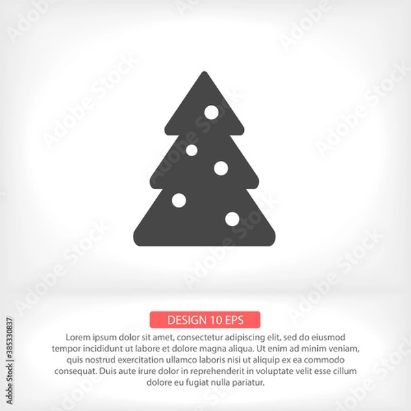 Fototapeta Christmas tree vector icon , lorem ipsum Flat design