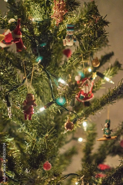 Obraz Christmas tree with lights