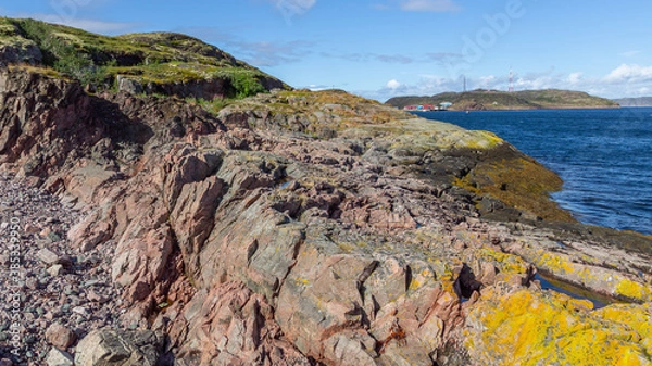 Obraz The coast of the Barents sea, Teriberka, August 2020, Russia