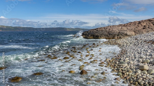 Obraz The coast of the Barents sea, Teriberka, August 2020, Russia