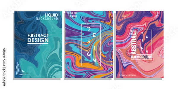 Obraz liquid cover abstrac background full color cool coverdesign