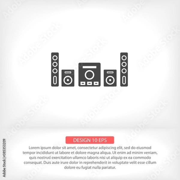 Fototapeta Loudspeaker vector icon , lorem ipsum Flat design