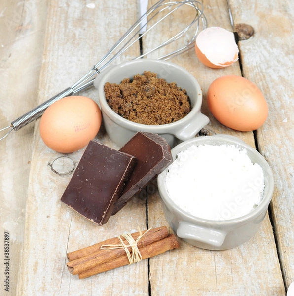 Obraz Sweet ingredients for cake