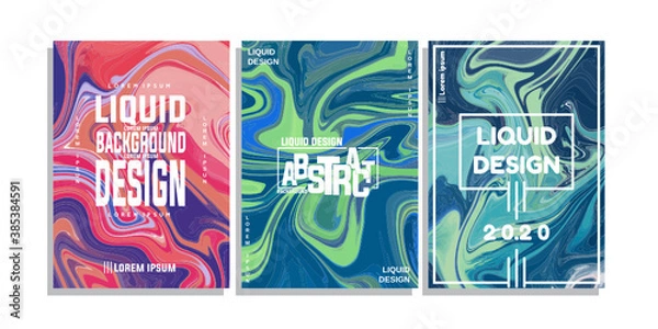 Obraz Cover background liquid cover design template