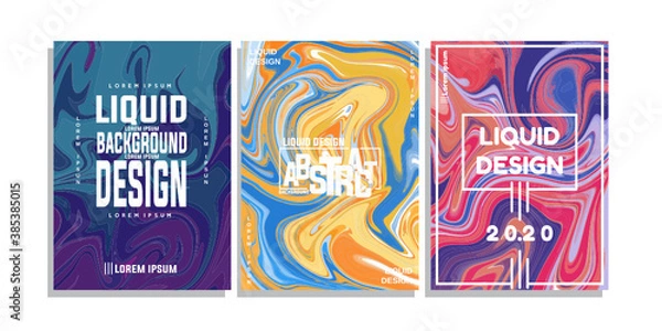 Obraz Cover background liquid cover design template