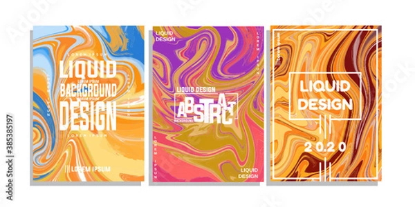 Obraz Cover background liquid cover design template