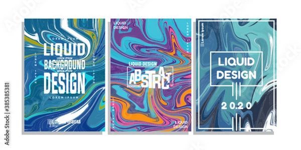 Obraz Cover background liquid cover design template