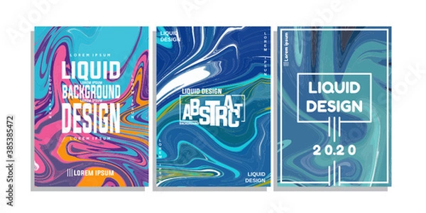 Obraz Cover background liquid cover design template