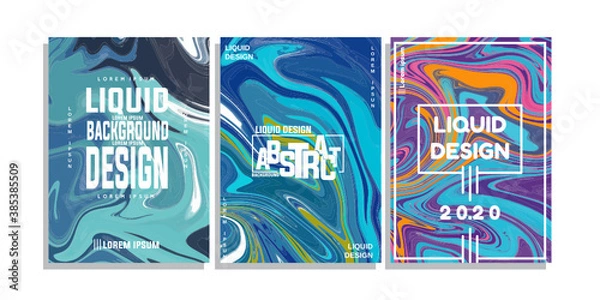 Obraz Cover background liquid cover design template