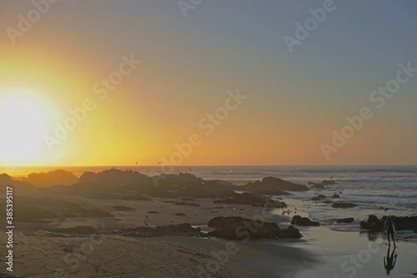 Obraz atardecer en la playa