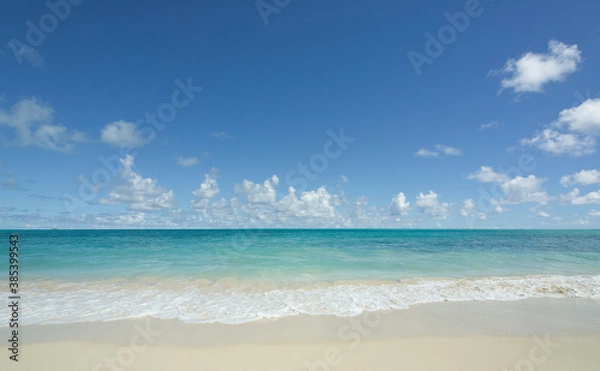 Fototapeta ビーチと波と雲