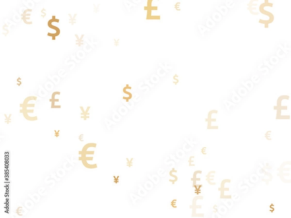 Fototapeta Euro dollar pound yen gold signs flying currency vector background. Trading concept. Currency 