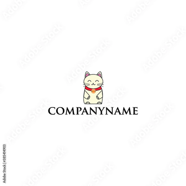 Fototapeta A cat logo with a simple and elegant design is perfect for your business and uses the latest Adobe illustrations.
