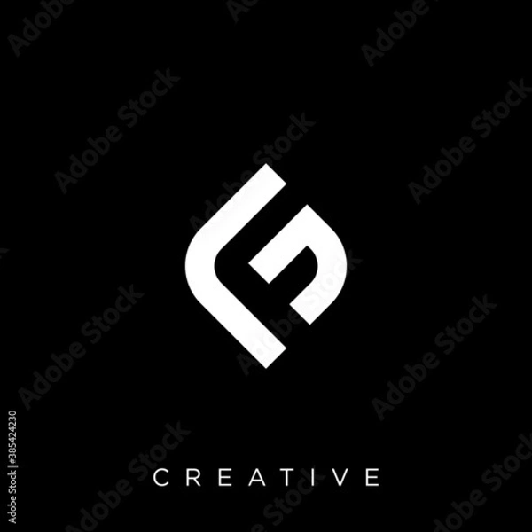 Obraz gf logo illustration design vector 