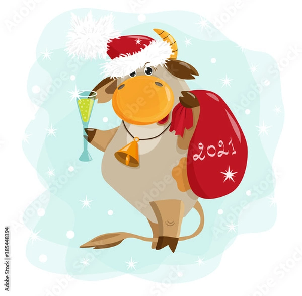 Obraz Bull with gift