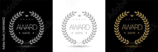 Obraz Award icon set