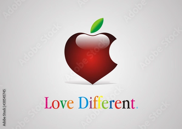 Obraz Love Different - szklane serce