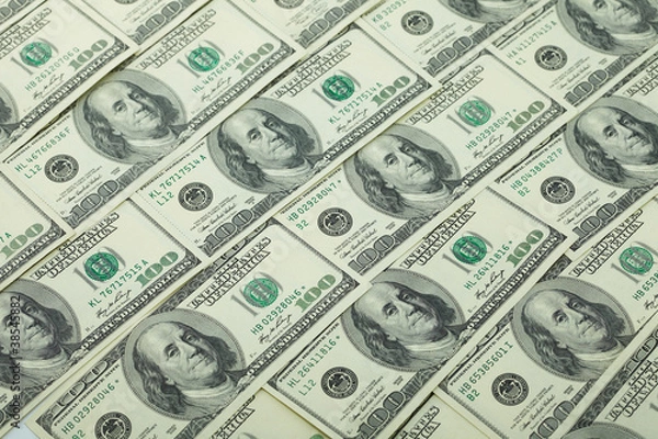 Obraz many dollars on the table