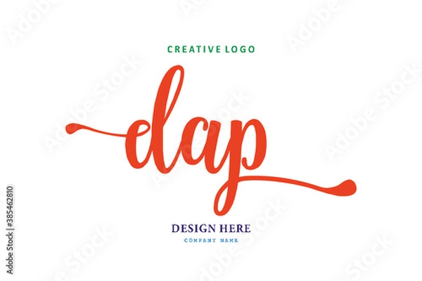 Fototapeta simple DAP lettering logo is easy to understand, simple and authoritative