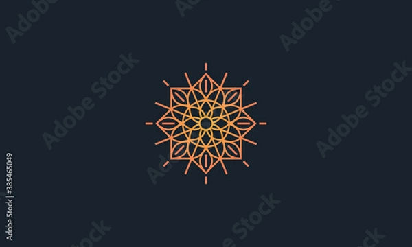 Obraz Creative Vector Illustration Logo Design. Flower Sun Light Concept.