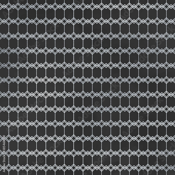 Fototapeta Silver Metallic Pattern on Dark Anthracite Background