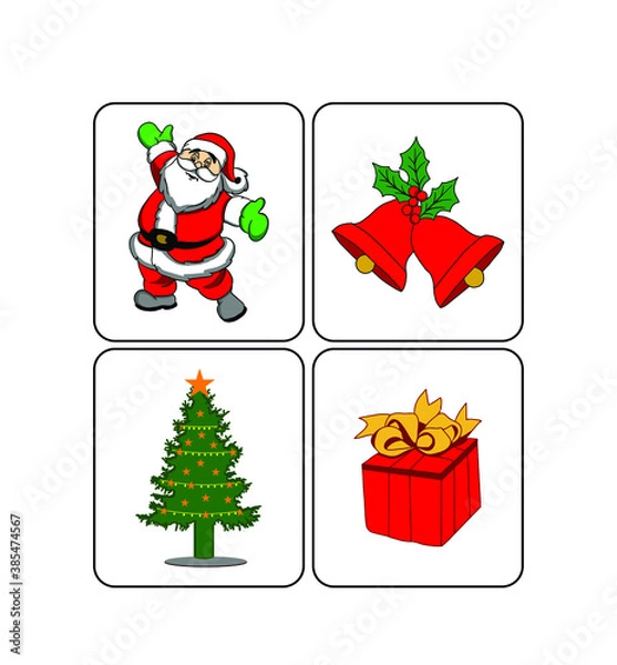 Obraz christmas icons set