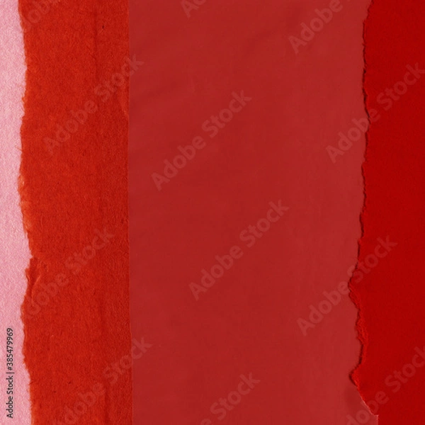Fototapeta Red vintage and old looking crumpled paper background. Retro cardboard texture. Grunge paper for drawing. Ancient book page. Present wrapping.