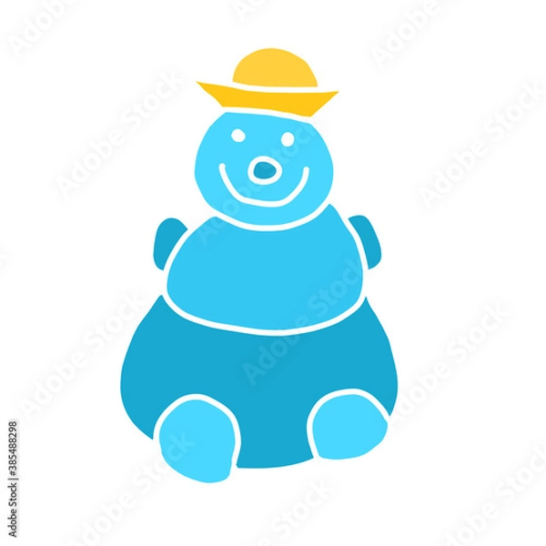 Fototapeta snowman in a cap