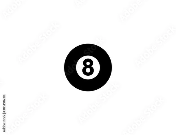 Obraz Pool 8 Ball billiard vector icon
