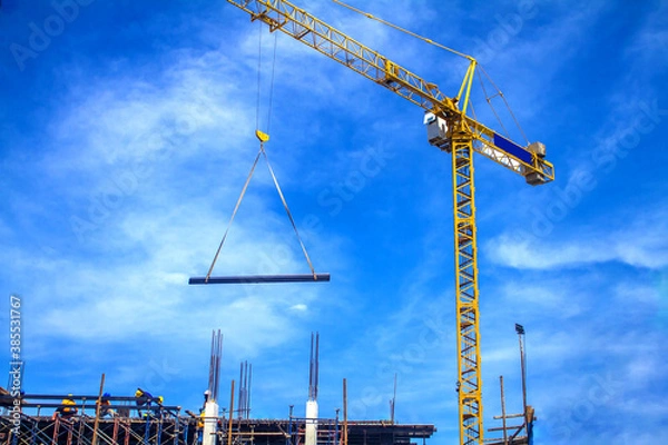 Obraz crane on a site